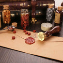 Wood Handle Metal Sealing Wax Stamp Sundries Pattern Wax Seal Stamp (A47) A