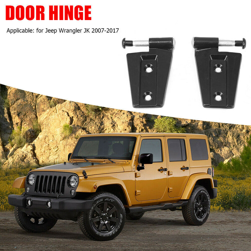 1 Pair Aluminum Alloy Replacement Door Hinge for Jeep Wrangler JK 2007-2017
