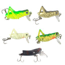 5Pcs Flying Fishing Lure Jig Wobblers Lure Grasshopper Insect Fishing Tackle