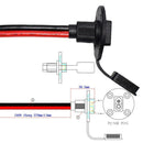 Quick Connect Flush-Mountable 30A 60cm SAE Socket Sidewall Port Cable Connector