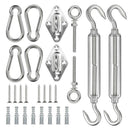 26Pcs 304 Stainless Steel M8 Heavy Duty Sun Shade Sail Fixing Kit Triple-Co