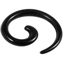 9 Pairs of Acrylic Spiral Taper Tunnel Ear Stretcher Expander Plugs---Black Q3A8