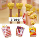 6pcs Pencil Eraser For School Supply Rubber Correction Stati Food New Popco B1N0