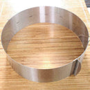 6"-12" Adjustable-Stainless Steel Mousse Cake Ring Mold Layer X7T6 Baking P8J2
