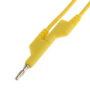 Double Ended Full Copper Stackable Banana Plug Test Leads Cable Cord Yellow