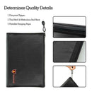 Fireproof Document Bag Fire Security Fiberglass File Passport Money Cash Pouch