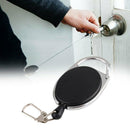 Retractable Metal Card Badge Holder Steel Ring Belt Clip Pull Key Chain LOY