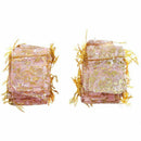 100Pc 7x9cm Rose Organza Drawstring Gift Jewelry Bags Pouches Wedding Xmas