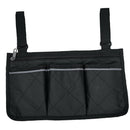 Universal Wheelchair Side Bag Pouch Storage Accessory Phone Holder Black