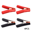 4Pcs 95mm 100A Crocodile Alligator Car Battery Clips Terminal Clamps Red + Black