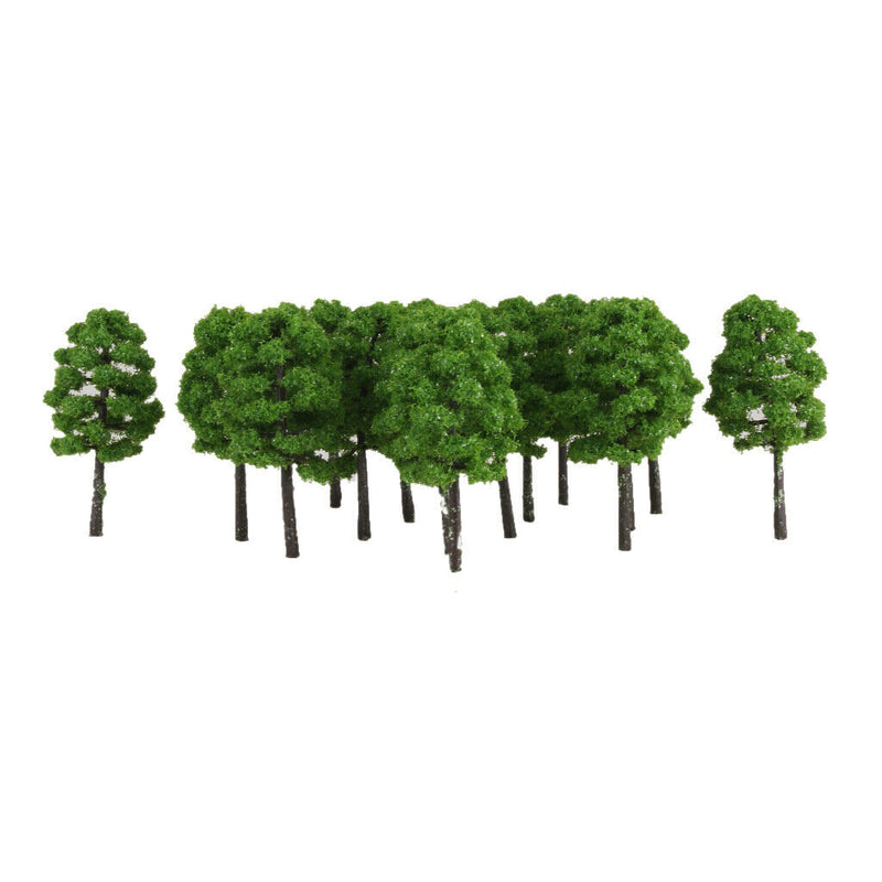 100Pcs Plastic Green Mini Trees Railways Park Street Scenery 1/50 O Gauge