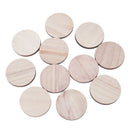 10 x Wooden Circle Shapes, Plain Wood Craft Tags 50mm (5cm) E7M3