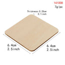10x Unfinished Square Wood Base Wooden Plaque Cutout Kids DIY Painting Board