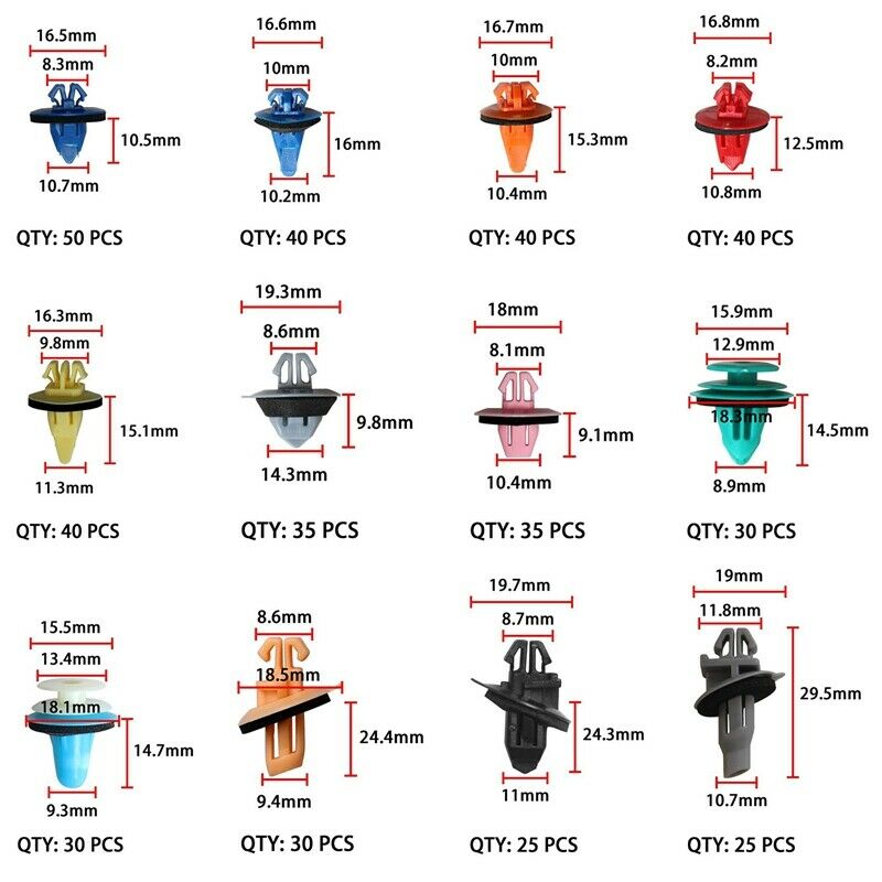 420Pcs Auto Fender Flare Clip Kit Hood Bumper Front Spoiler Clip Retainer F F4Z2