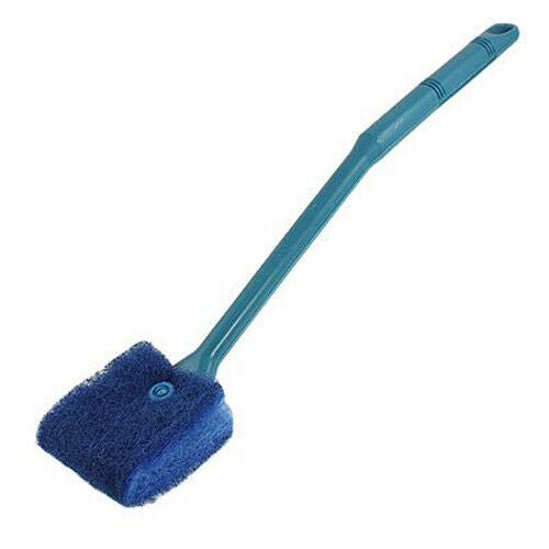 Blue Double Sided Sponge Cleaning Brush Scrubber Cleaner for Aquarium O9O4