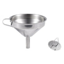 5" Mouth Dia Stainless Steel Kitchen Wine Water Filter Funnel G1K6