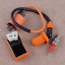 AC CDI Ignition Coil Spark Plug Fit for CG 125 150 200 250cc ATV Quad Dirt Bike