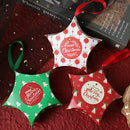 8pcs Party Candy Box Sugar Storage With Ribbon Star Shape Christmas Decoration