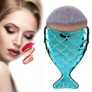 Mermaid Fish Shape Makeup Powder Foundation Blush Contour Brush Tool