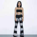 Women Summer Fashion Tie Dye Sleeveless Two-Piece Casual Clothing Set Crop