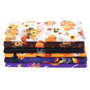 Pre-Cut Halloween Cotton Fabrics Kit Pumpkin Sewing Decorative DIY Curtains