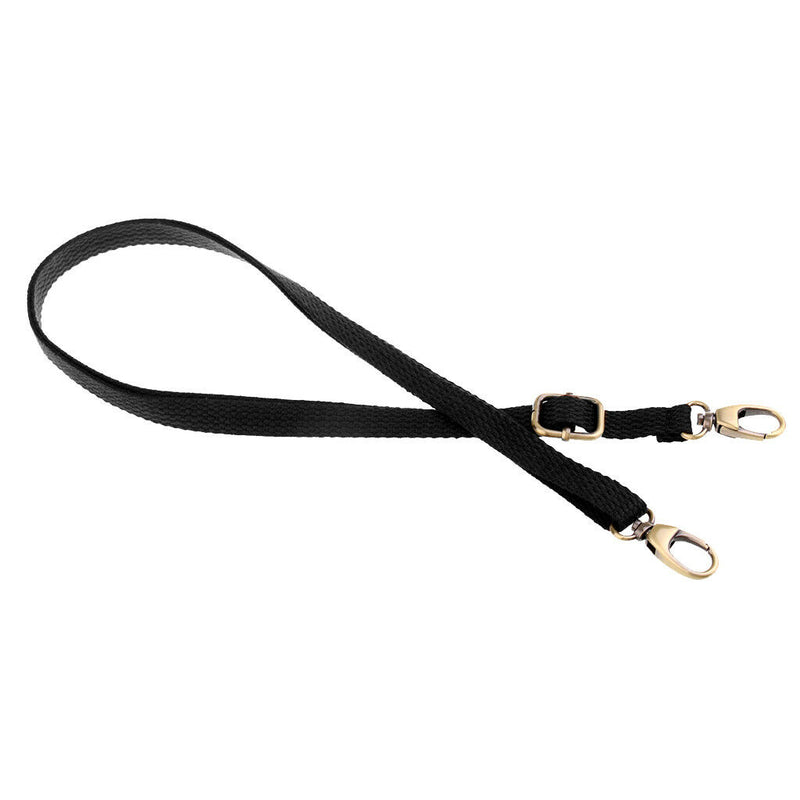 Black Adjustable Canvas Cross Body Bag Shoulder Bag Strap Replacement 1.2cm