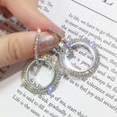 Classic Round Circle Hoop Earrings For Women Rhinestone Earring Fashion Jew J6J6