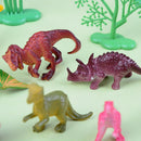 16pcs/Set DIY Cake Topper Jungle Dinosaur Ornaments Cake Baking Decor Kids To BX