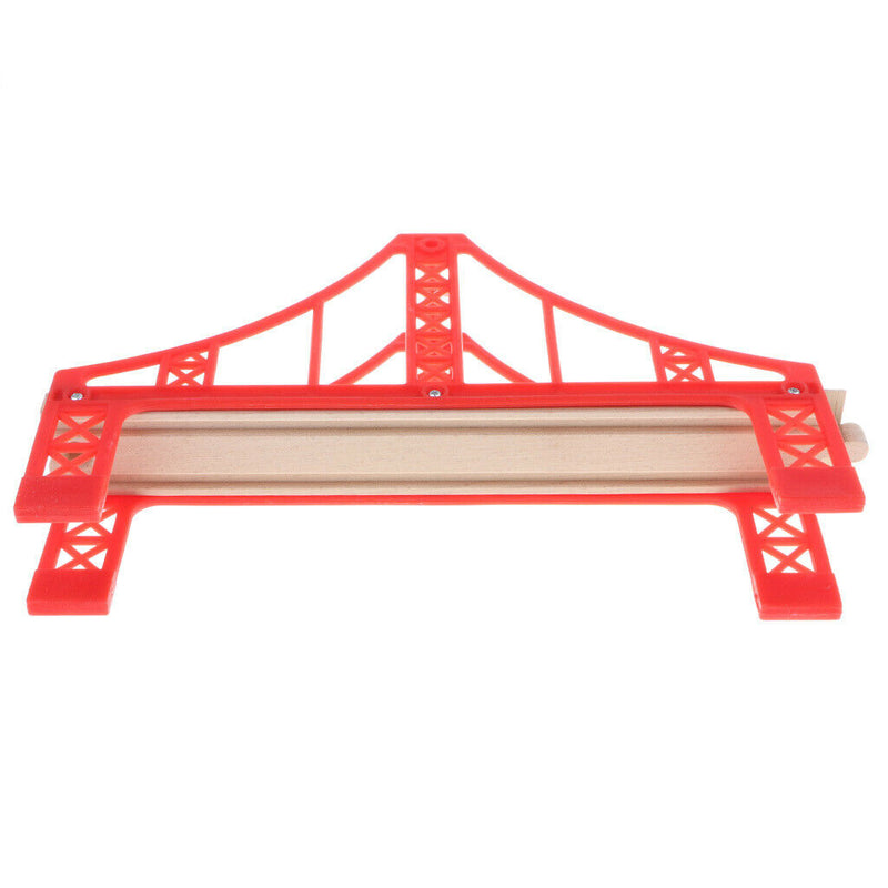 Wooden Trains Railway Set Compatible Accessories - Big Red Bridge