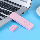 MP3 Player Strip Lossless Sound Support 64GB TF Card Media Players (Pink)