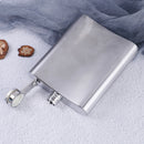 Stainless steel hip liquor whiskey alcohol flask cap 7 oz pocket wine bottleY5