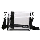 Transparent PVC Shoulder Messenger Bag Unisex Casual Crossbody Bags (White)
