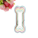 5pcs biscuit stainless steel baking colorful dog bone cutter fondant cookie m!j