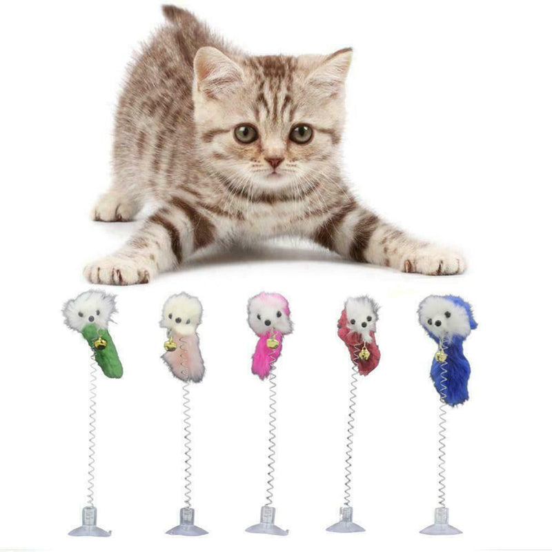 Kitten Mice Pet Plush Toys Feather False Mouse Cat Funny Toys Scratch G1Q5