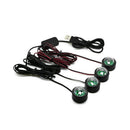 USB Car LED Atmosphere Lamp Decor Sound Control Interior Ambient Star Light Hot