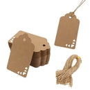 3X(Kraft Paper Tags,100Pcs Heart Kraft Paper Gift Tags Craft Hang Tags with