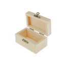 Unfinished Wood Box with Lid Trinkets Case for Home Decoration, Storage,