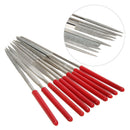 10pcs Guitar Crowning Luthier Files Stainless Steel Dual Cutting Edge Tool