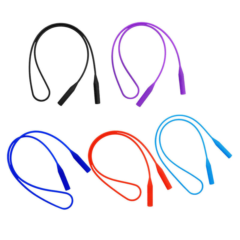 5pcs Silicone Reading Band Cord Strap Sunglasses Eyewear Glasses 5 Colours