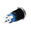 LED push button push button switch 12V 19 mm self-locking switch black
