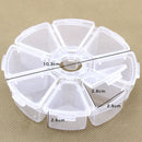 1Pcs Storage Box Case Organizer Display Jewelry Bead Makeup Clear Round BX