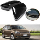 2Pcs/Set Bright Black Front Wing Side Mirror Cover Housing Cap for Golf Mk6 V6A6