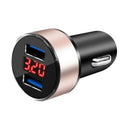 Car Charger 5V 3.1A With LED Display Universal Dual Usb Phone Car-Charger