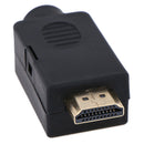 HDMI Male 19P Plug Breakout Terminals Solderless Connector With Cover ME