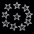 10pcs STAR Rhinestone Diamante BUCKLES RIBBON SLIDERS Wedding Embellishments