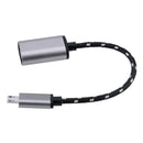 6.9inch Braided Alloy Micro USB Male to USB Female OTG Adapter Cable