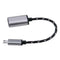 6.9inch Braided Alloy Micro USB Male to USB Female OTG Adapter Cable