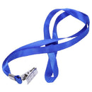 5 Pieces Clip Metal Blue Lanyard Neck Strap for Card Holder H1K4