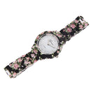 Women Fashion Geneva Flower Colour Print Plastic Style Quartz Wrist(9)