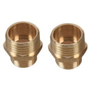 4Pcs 1/2 inch BSP to 3/8 inch SP Male Thread Brass Pipe Hex Nipple Fitting X8X6